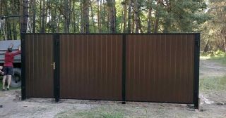 Купить распашные ворота из профнастила Феодосия, цена от 2731 руб.
